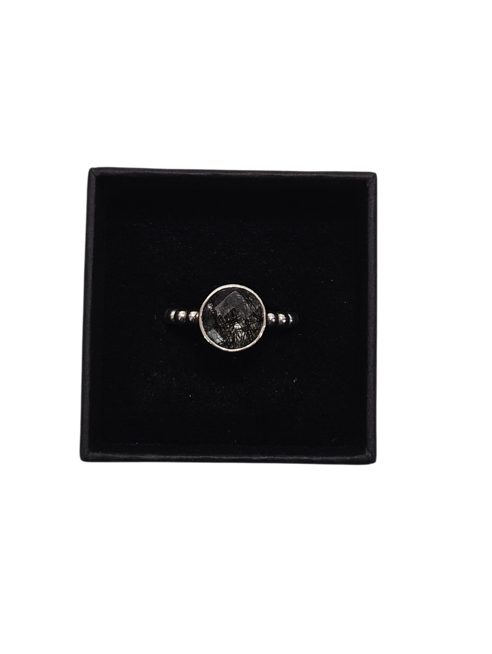 Pandora Rutilated Quartz Sterling Silver Ring Size 56